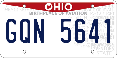 OH license plate GQN5641
