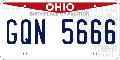 OH license plate GQN5666