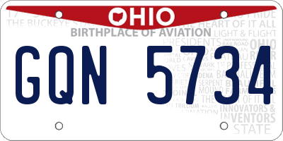 OH license plate GQN5734
