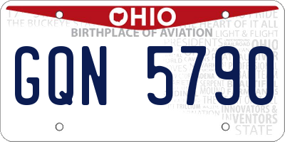 OH license plate GQN5790