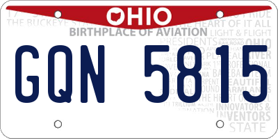 OH license plate GQN5815