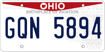 OH license plate GQN5894