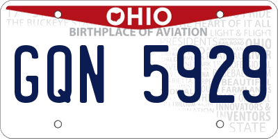 OH license plate GQN5929