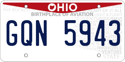 OH license plate GQN5943
