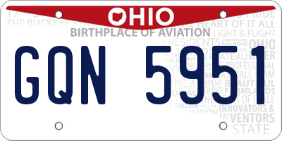 OH license plate GQN5951
