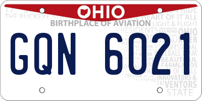 OH license plate GQN6021