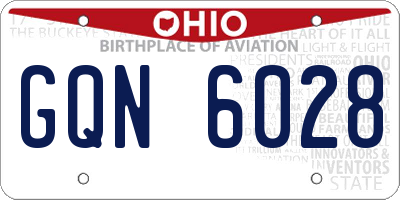 OH license plate GQN6028