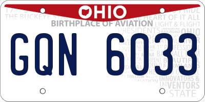 OH license plate GQN6033