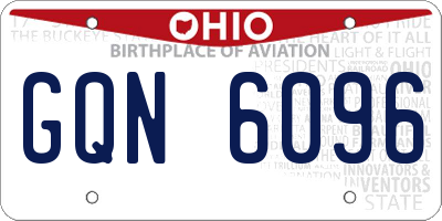 OH license plate GQN6096