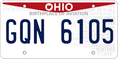 OH license plate GQN6105