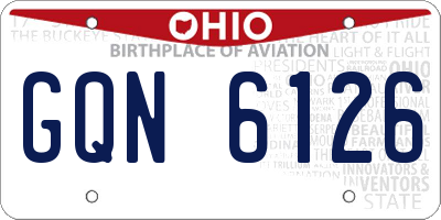 OH license plate GQN6126
