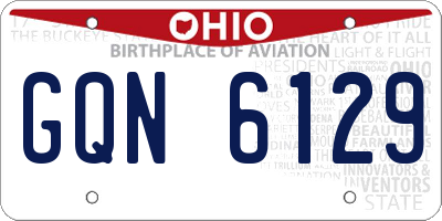 OH license plate GQN6129
