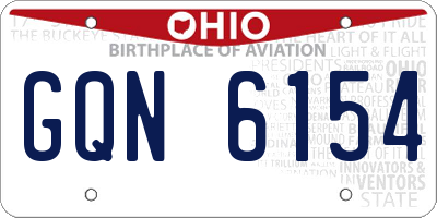 OH license plate GQN6154