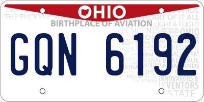 OH license plate GQN6192