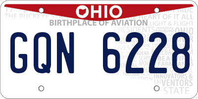 OH license plate GQN6228