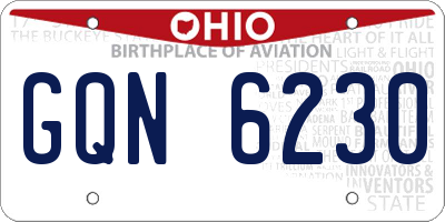 OH license plate GQN6230