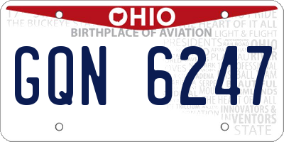 OH license plate GQN6247