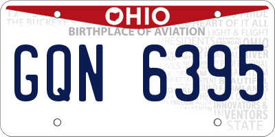 OH license plate GQN6395
