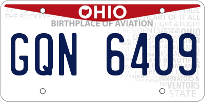 OH license plate GQN6409