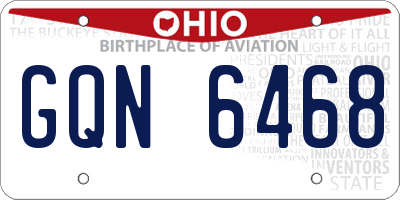 OH license plate GQN6468
