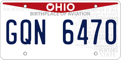 OH license plate GQN6470