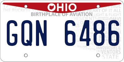 OH license plate GQN6486