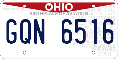 OH license plate GQN6516