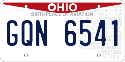 OH license plate GQN6541