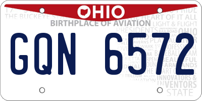 OH license plate GQN6572