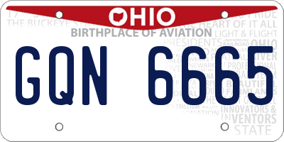 OH license plate GQN6665