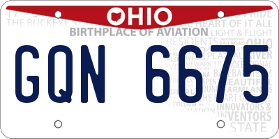 OH license plate GQN6675