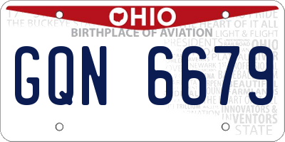 OH license plate GQN6679