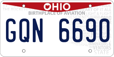 OH license plate GQN6690