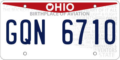 OH license plate GQN6710