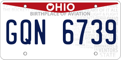 OH license plate GQN6739