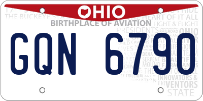OH license plate GQN6790