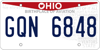 OH license plate GQN6848