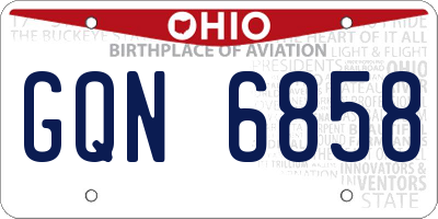 OH license plate GQN6858