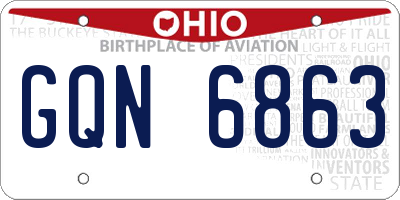 OH license plate GQN6863