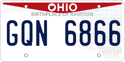 OH license plate GQN6866