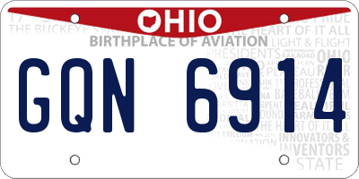 OH license plate GQN6914