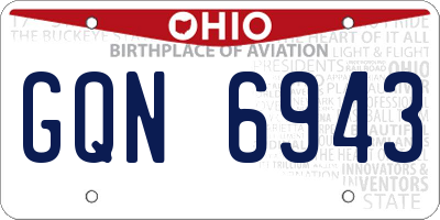 OH license plate GQN6943