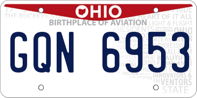 OH license plate GQN6953