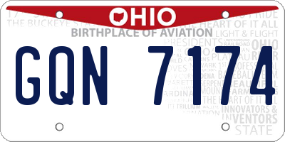 OH license plate GQN7174