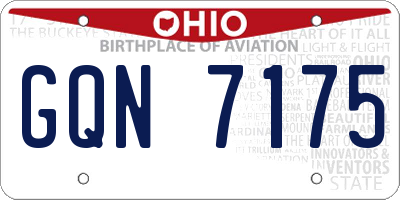 OH license plate GQN7175