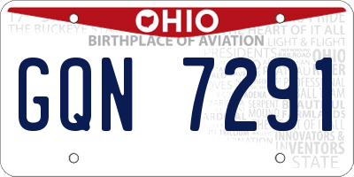 OH license plate GQN7291