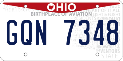 OH license plate GQN7348