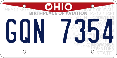 OH license plate GQN7354