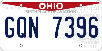 OH license plate GQN7396
