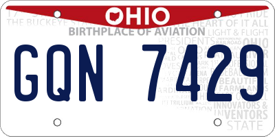 OH license plate GQN7429
